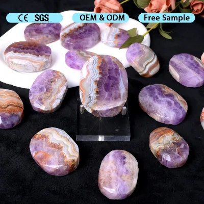 High Quality Healing Gem Natural Amethyst Agate Crystal Stone for Household Decoration