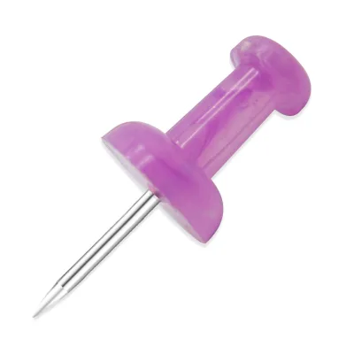 Clear Plastic Head + Sliver Cork Board Push Pins World Map Transparent Gradient pink Purple Orange Chess Shape Push Pins