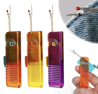 Foldable Sharp Sewing Seam Rippers Thread Cutter Clothes Tag Remover Stitch Thread Remover Tool for Needlework DIY Crafting