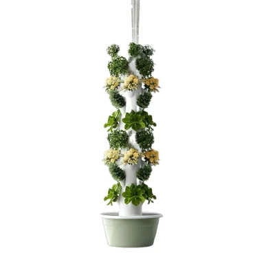 Vertical Garden Tower Hydroponic Planter 3D Cultivation Self Watering Plant Tower for Strawberry Vegetables Herbs Indoor Outdoor