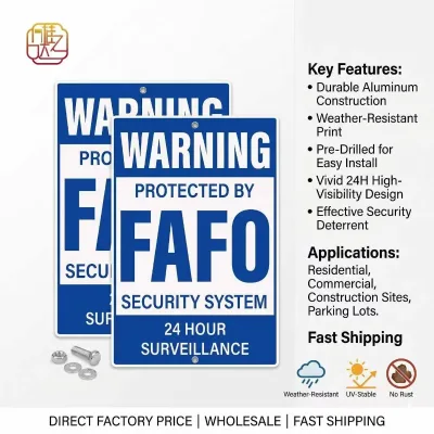 Security Warning Metal Sign, UV Stable Rust Free 24H Video Monitoring Deterrent Sign for Villa Parking Lot Construction Site