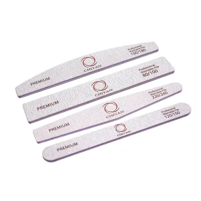 High Quality Wholesale Bulk Eco Friendly Nail File Zebra White Pink Red 80 100 180 220 Custom Logo Mini Nail Files