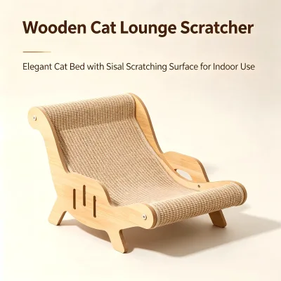 Large Modern Multi-Level Wooden Cat Villa Indoor Cat House Glass Door Sisal Scratching Post LED Light Removable Wheels Carton