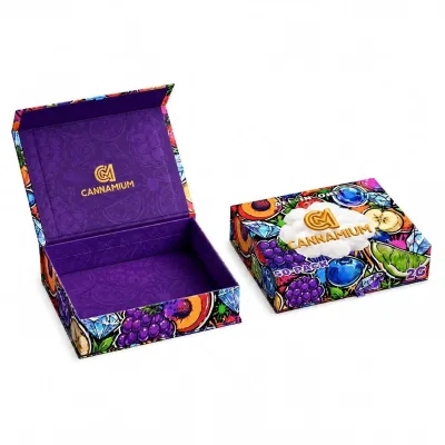 Wholesale High Quality Recycled Materials Empty Flip-Top Magnet Rigid Gift Box with Embossing Custom Size Packaging
