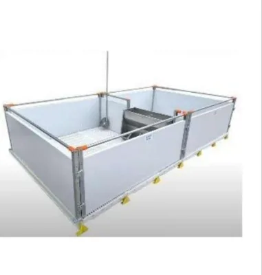 High Efficiency Hot-dip Galvanized Piglet Nursery Pen with Flame Retardant Plastic Slat Floor for Weaned Piglets