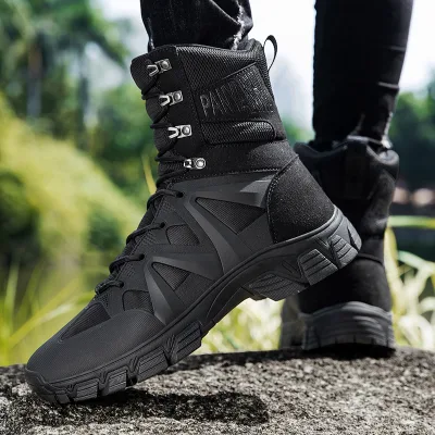 Men's Waterproof Tactical Boots for Outdoor Sports for Hiking Mountain Climbing Camping for Winter Sneakers