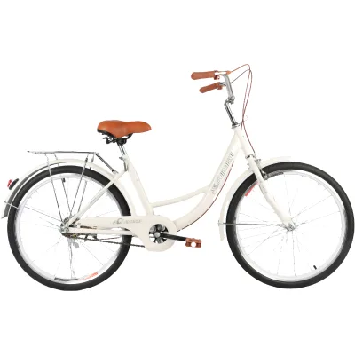 Fashionable Women's Classic Steel City Bicycle 26" Single-speed Made in China with Comfortable Saddle