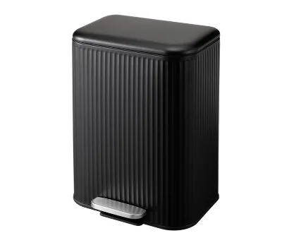 Modern Luxury 20L Waste Pedal Bin Garbage Bin Embossed Surface with Inner Bucket Pedal Soft Close Cover
