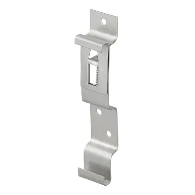 Bluecamp Rectangular Car License Plate Spring Loaded Stainless Steel Glossy Finish Bracket Frame Holder Clamps Trailer Plate