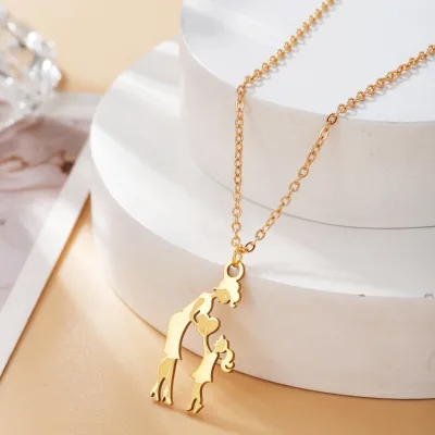 Mother & Daughter Necklace Customized Fashion Mother's Day Retro Creative Mama Pendant Necklaces