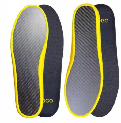 Men Women Customizable Insoles Carbon Fiber Insoles Full Length Carbon Plate Shock Absorption High Elasticity Sports Insoles