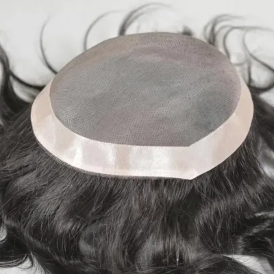 Indian Remy Hair Pieces Mono Men Korea Craft Toupee for Asian Men