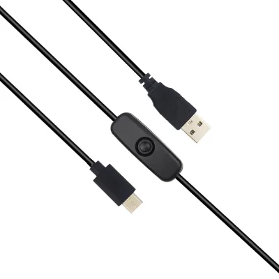 Raspberry Pi 4 Model B USB Type C Charging Cable with ON/OFF Button 3A 1M USB C Power Cable for Raspberry Pi 4 Android Phone