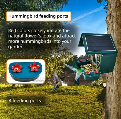 Battery Powered AI Smart Bird Feeder with Camera Iron Material Thermal Sensing Technology