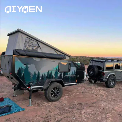 Australian All-Road Camper RV Off-Road Trailer for 4x4 Expedition Solar Panel-equipped Aluminium Caravan for Camping Travel