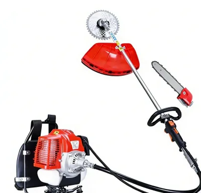 4-Stroke Back Mounted Grass Cutter, Multi-Purpose Farm Tool Set for Mowing, Weeding, Tilling & Harvesting