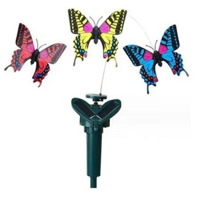 Butterfly Garden Stakes Decorative Battery Operated Solar Artificial Butterfly Bird Flying Fluttering Solar Hummingbird