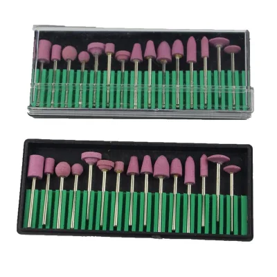 15Pcs/set Drill Grinding Head Tool Assorted Ceramic Mounted Point Dremel Tools Abrasive Mounted Stone