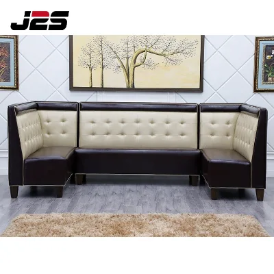 Modern Luxury American Booth for Restaurants Durable Wood Curved round U-Shape Fabric Booths