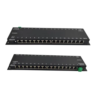 16 Port Gigabit PoE Injector Withplug and Play Compatible with 802.3at Devices