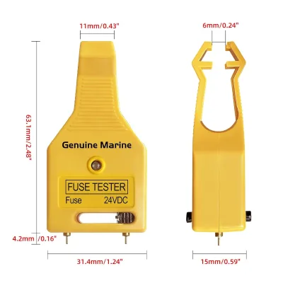 Compact DC 24V Auto Blade Fuse Extractor with Digital Display ABS/PC Material Heavy Duty Car Puller Reset for Vehicles