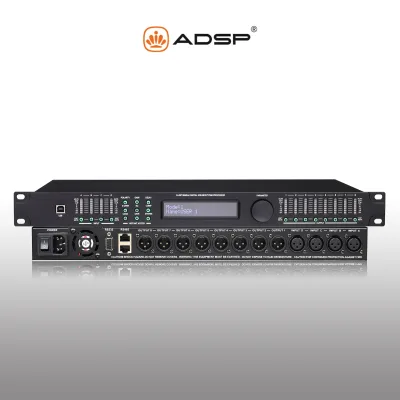 ADSP DP480 Metal Digital Speaker Processor DSP Speaker Management for Surround Sound Systems Tabletop Mount 3-Year Warranty