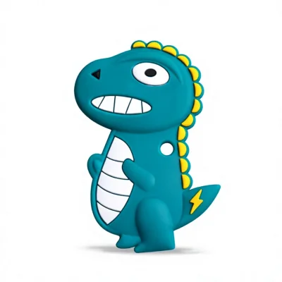 Cross-border Silicone Teething Ring Food-grade Teether Children Soothing Toy Toddlers Dinosaur-shaped Baby Teether