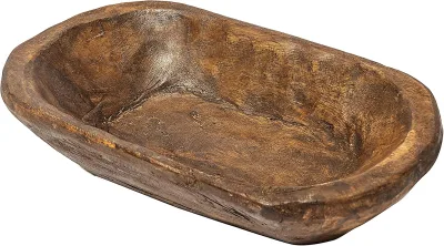 Hand Crafted oval antique wooden dough bowls Home Decor Approx 10 Inch wooden dough bowls for candle making