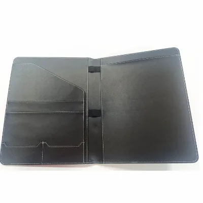 Custom A4 Leather Office Folder with Folded Edges PU Leather Manager Folder, Presentation Folder Portfolio