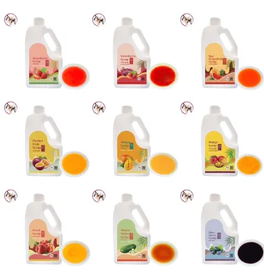 Grape Mango Syrup Bubble Tea Bottle Pack HALAL/HACCP/ISO 22000 Certified JIUZHOU Brand