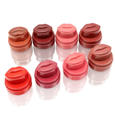 Private Label Natural Lip & Cheek Cream Balm Moisturizing Nourishing Wholesale Cute Lip Shape Lipstick Blush