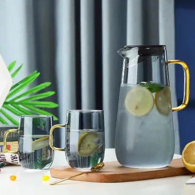 Heat-resistant Explosion-proof Borosilicate Glass Pitcher Drinking Water Jug Set