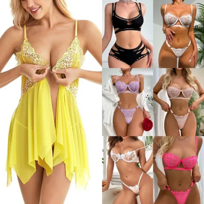 Newly Designed Women's Underwear Fashionable High-quality Embroidered Lace Sexy Lingerie Sets Customized Wholesale