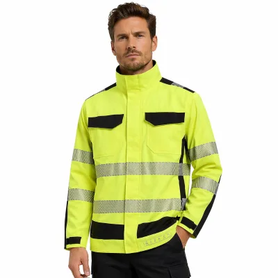 Arc Rated FR Waterproof Jacket Electrical Hazard Protection High Visibility Workwear for Lineman Power Plant