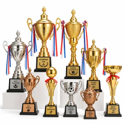 Custom Award Trophy Cup Collection Metal Trophy Resin Trophy Wooden Award Crystal Glass Acrylic Souvenir Prize Gift Trophy