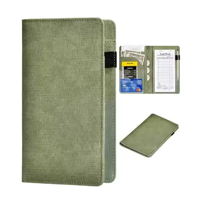 Custom Restaurant Guest Check Book Holder for Hotels Wood Paper Copper Material Menu Holder Included
