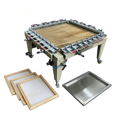 Pneumatic Semi-Automatic Manual Plate Exposure Screen Stretching Machine Steel Mesh Stretcher for Screen Printing Frame