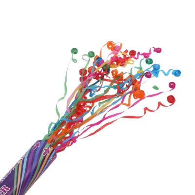 Hot Sale Birthday Wedding Biodegradable Colorful Streamer Poppers Hand Throw Popper for Party Celebrations