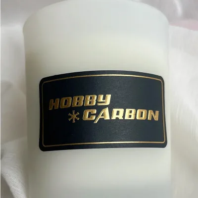 Customizable High-End Embossed Gold Foil Aromatherapy Candles Sticker Waterproof Elegant Pattern Single-Sided Acrylic Promotion