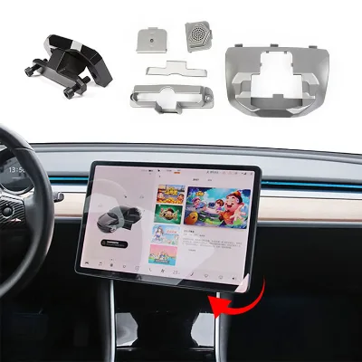 Car Accessories Car Central Control Navigation Screen Rotation Bracket Rotary Frame for tesla Model 3 Model Y