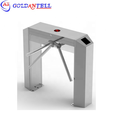 Upgraded Automatic Subway Entrance Pedestrian Swing Barrier Galvanized Turnstile