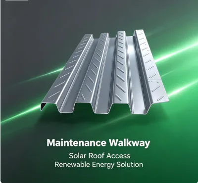 Solar Roof Maintenance Anti-Slip Metal Walkway Panel for PV Panel Installation Renewable Energy Roof System