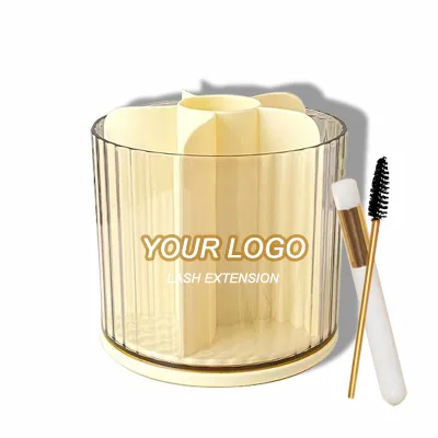 Wholesale Eyelash Extension Tools Storage Carton Beautiful Box 6 Lattice Lash Disposable Spoolies Brush Eyebrow Nail Tools Box