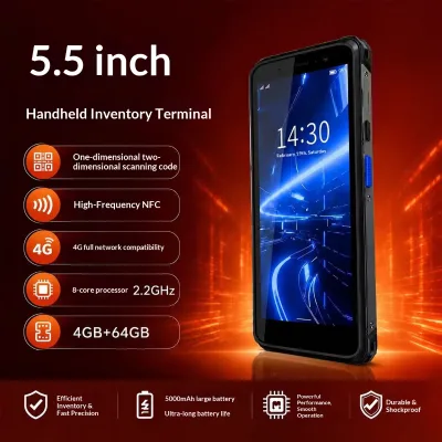 YGFF20 Handheld Terminal Station Express Mobile Phone 4GB +64GB Eight High Performance 18W Fast Charging Handheld PDA