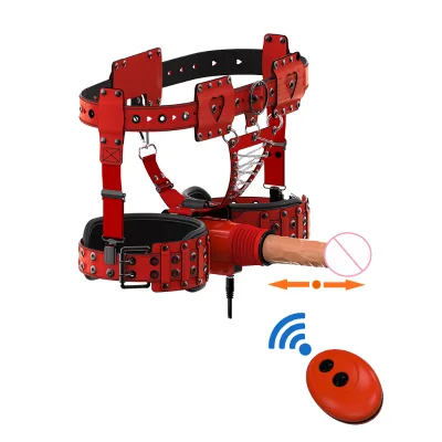 Remote Control Heatable Dildo Machine Gun Strap on Dildo with Belt Gay Sex Toys