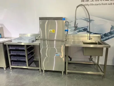Electric Stainless Steel Lid-type Dishwasher with Single Burner for Household & Hotel Use