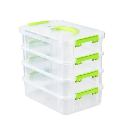 GREENSIDE Transparent Stackable Jewelry Organizer Modern Minimalist Portable Toy Cosmetic Storage Drawer; Home Organization