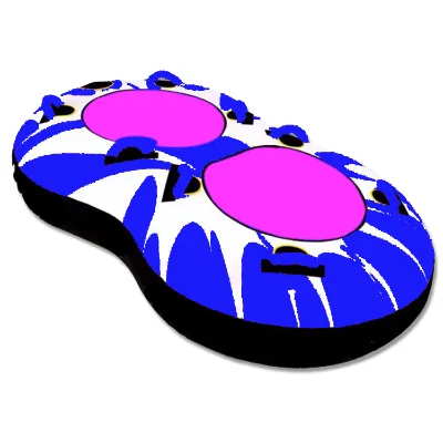 Custom 8 Shape 2 Seat Inflatable Water Ski Towable Tube with Factory Price