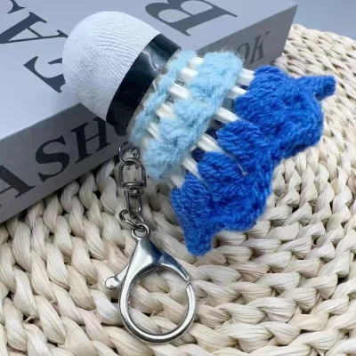 Weave Bag Pendant Birthday Gift Accessories Couple Doll Keyring Plush Sport Shuttlecock Souvenirs Prize Badminton Charm Keychain