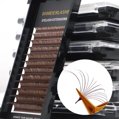 Brown Single 0.05 Lashes Silk Eyelash Extension Dark Chocolate 0.10 Mix Wholesale Price Eyelash Extension